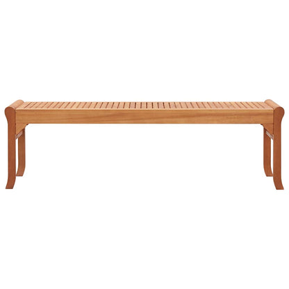 vidaXL 3-Seater Garden Bench 150 cm Solid Eucalyptus Wood - Brown - 150 x 44 x 45 cm