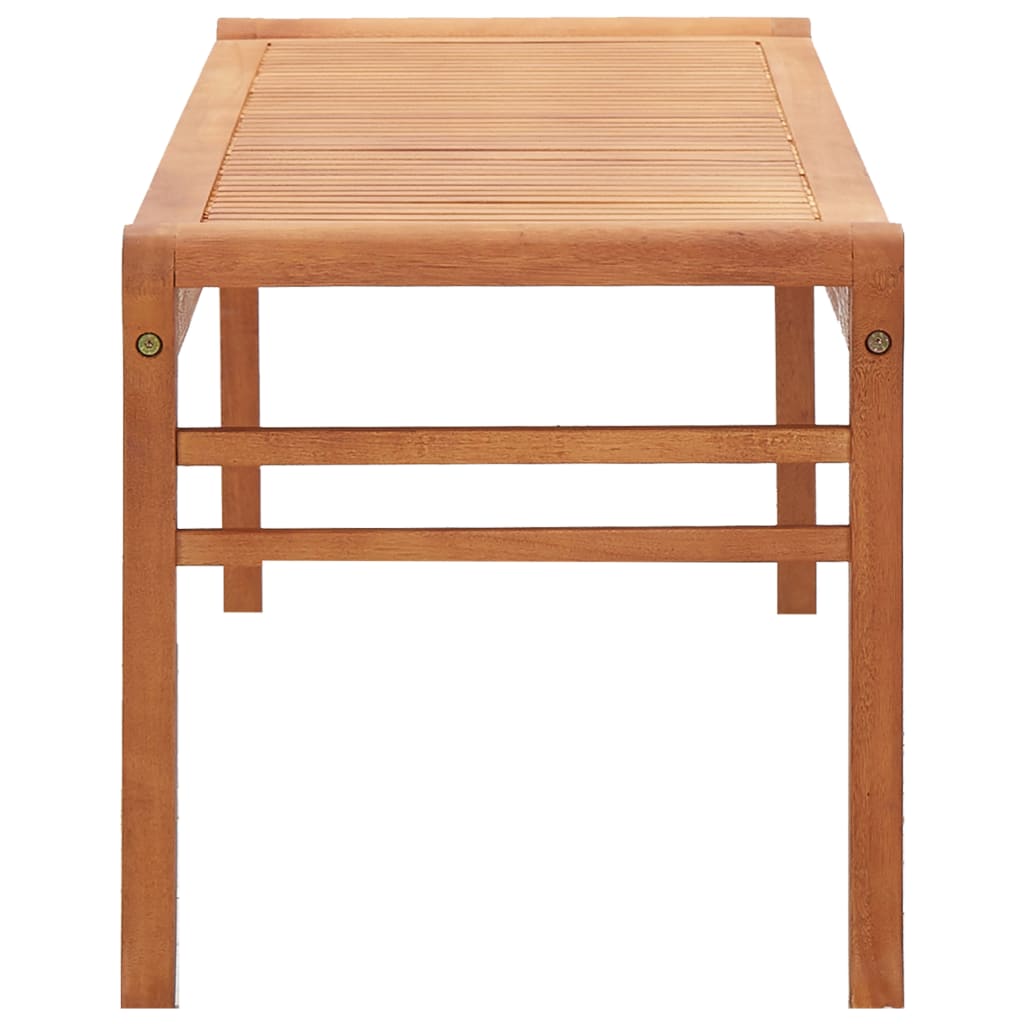 vidaXL 3-Seater Garden Bench 150 cm Solid Eucalyptus Wood - Brown - 150 x 44 x 45 cm