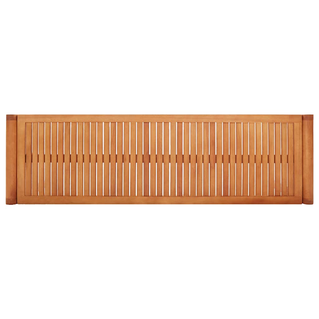 vidaXL 3-Seater Garden Bench 150 cm Solid Eucalyptus Wood - Brown - 150 x 44 x 45 cm
