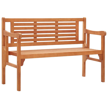 vidaXL Foldable Garden Bench 120 cm Solid Eucalyptus Wood - Brown - 120 x 53 x 81 cm