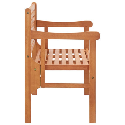 vidaXL Foldable Garden Bench 120 cm Solid Eucalyptus Wood - Brown - 120 x 53 x 81 cm