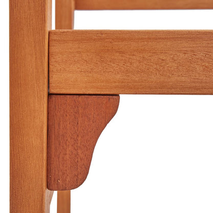 vidaXL Foldable Garden Bench 120 cm Solid Eucalyptus Wood - Brown - 120 x 53 x 81 cm