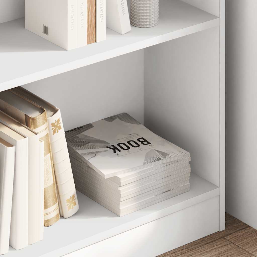 vidaXL Bookcase White 80x24x75 cm Engineered Wood