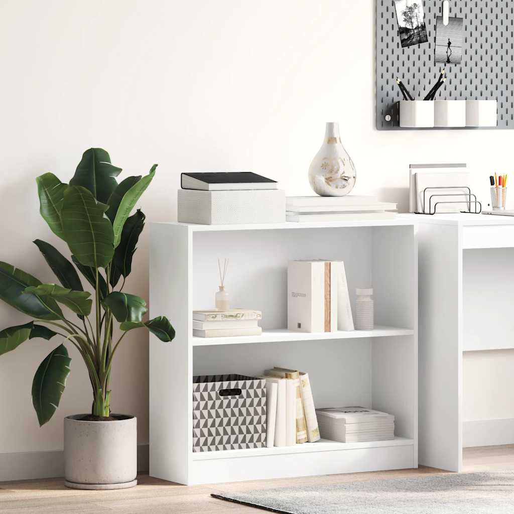 vidaXL Bookcase White 80x24x75 cm Engineered Wood