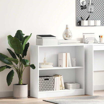 vidaXL Bookcase White 80x24x75 cm Engineered Wood