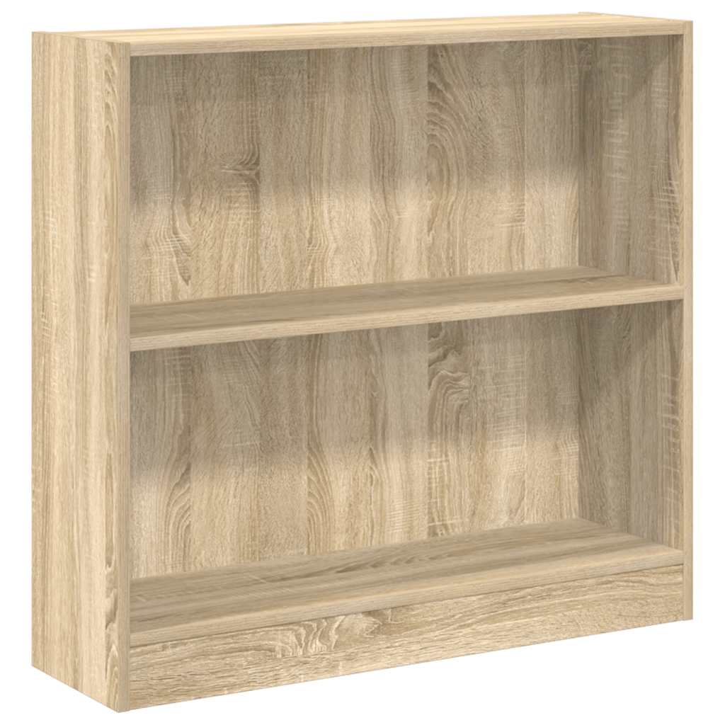 vidaXL Bookcase Sonoma Oak 80x24x75 cm Engineered Wood - Brown
