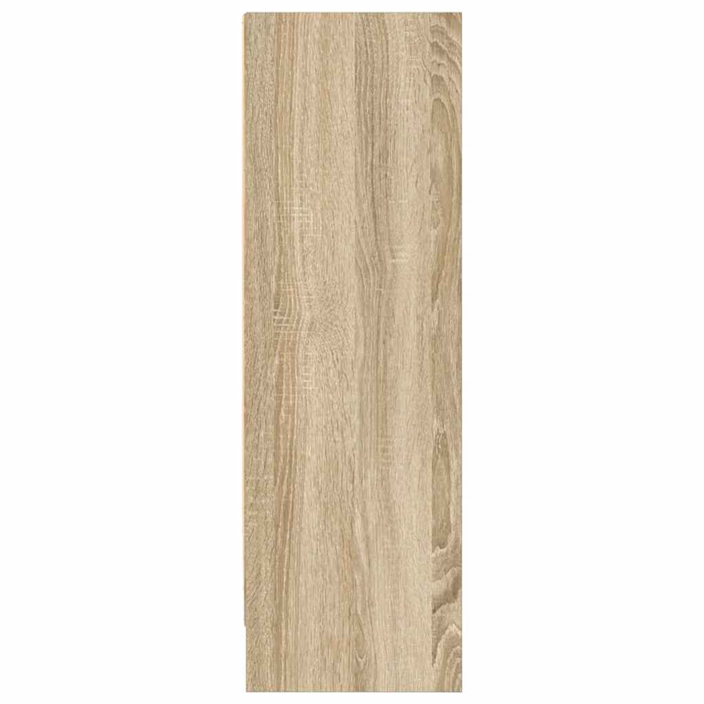 vidaXL Bookcase Sonoma Oak 80x24x75 cm Engineered Wood - Brown