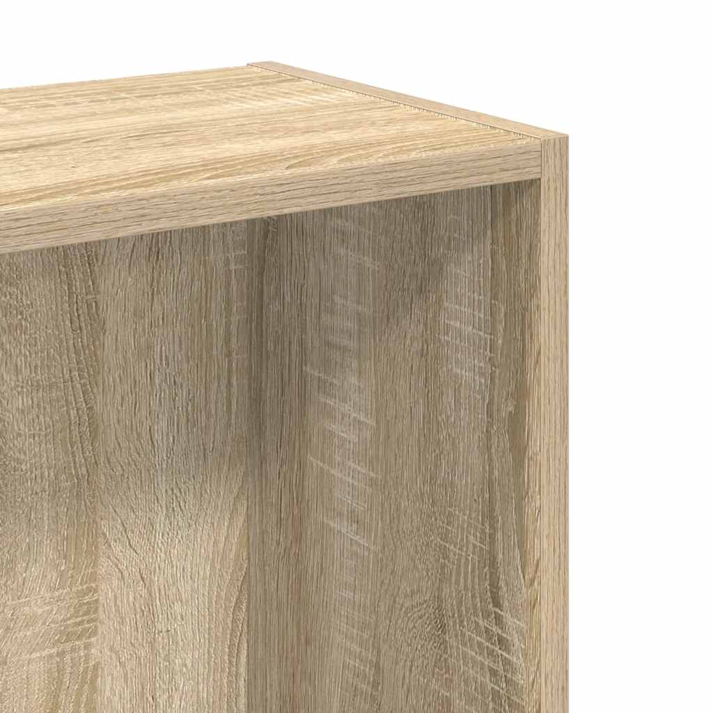 vidaXL Bookcase Sonoma Oak 80x24x75 cm Engineered Wood - Brown