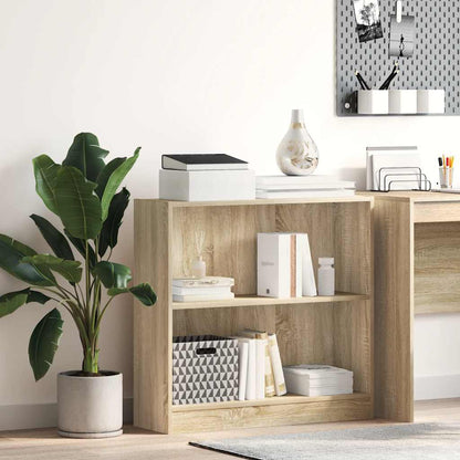 vidaXL Bookcase Sonoma Oak 80x24x75 cm Engineered Wood - Brown