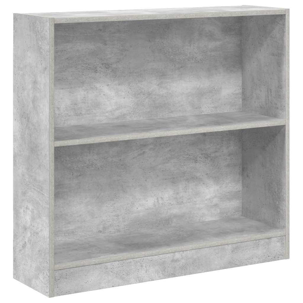 vidaXL Bookcase Concrete Grey 80x24x75 cm Engineered Wood