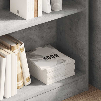 vidaXL Bookcase Concrete Grey 80x24x75 cm Engineered Wood