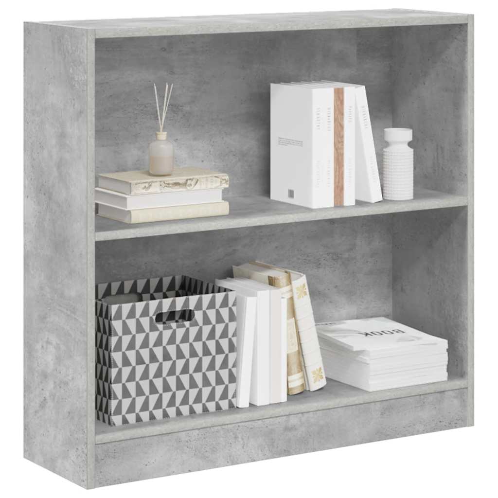 vidaXL Bookcase Concrete Grey 80x24x75 cm Engineered Wood