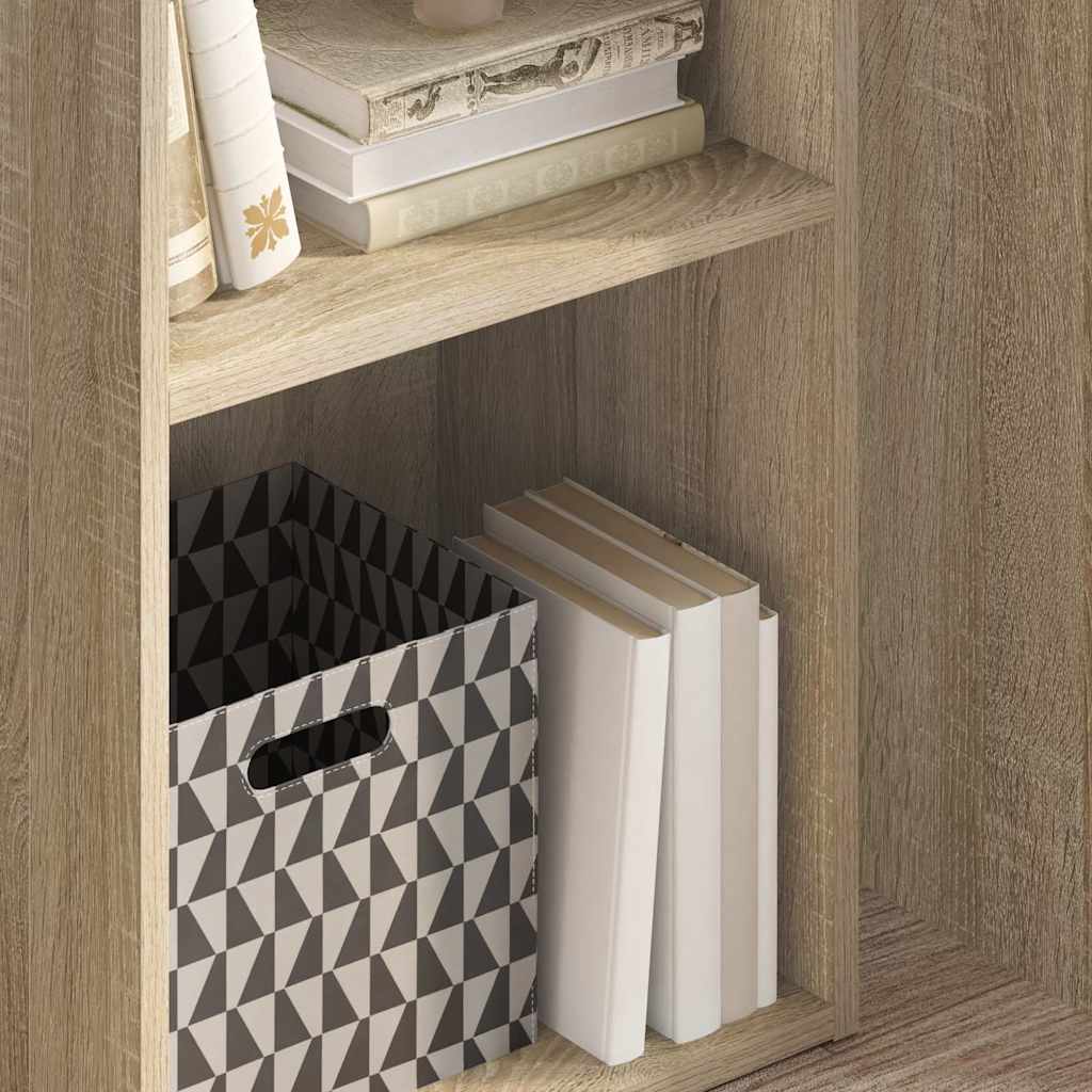 vidaXL Bookcase Sonoma Oak 40x30x76,5 cm Engineered Wood - Brown