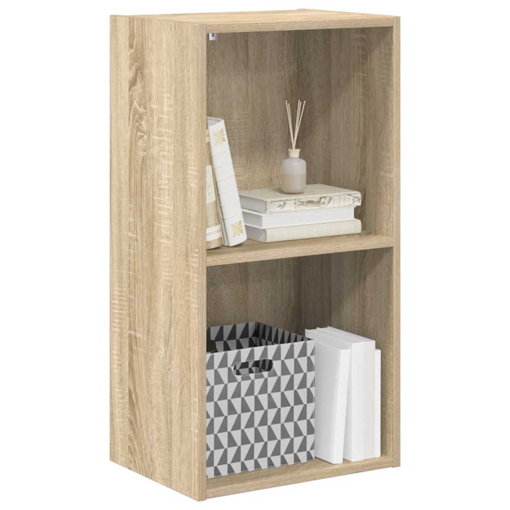 vidaXL Bookcase Sonoma Oak 40x30x76,5 cm Engineered Wood - Brown