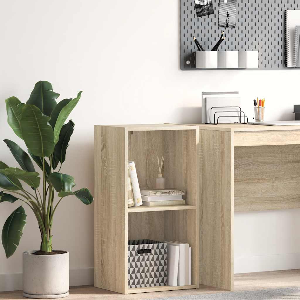 vidaXL Bookcase Sonoma Oak 40x30x76,5 cm Engineered Wood - Brown