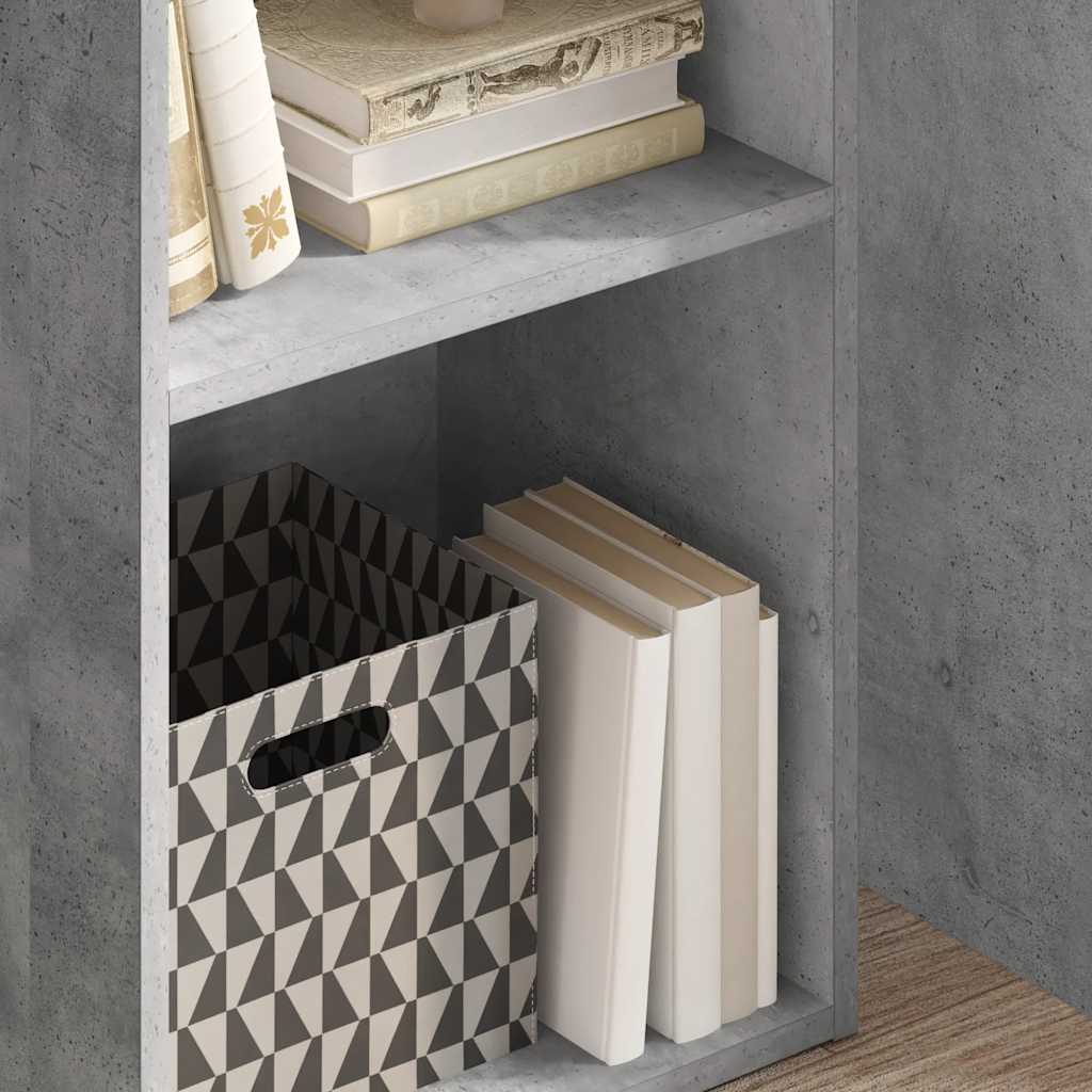 vidaXL Bookcase Concrete Grey 40x30x76,5 cm Engineered Wood