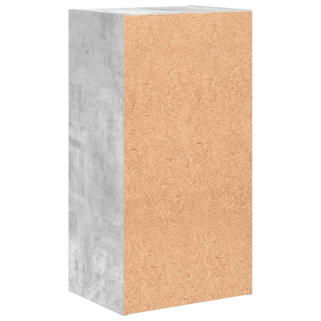 vidaXL Bookcase Concrete Grey 40x30x76,5 cm Engineered Wood