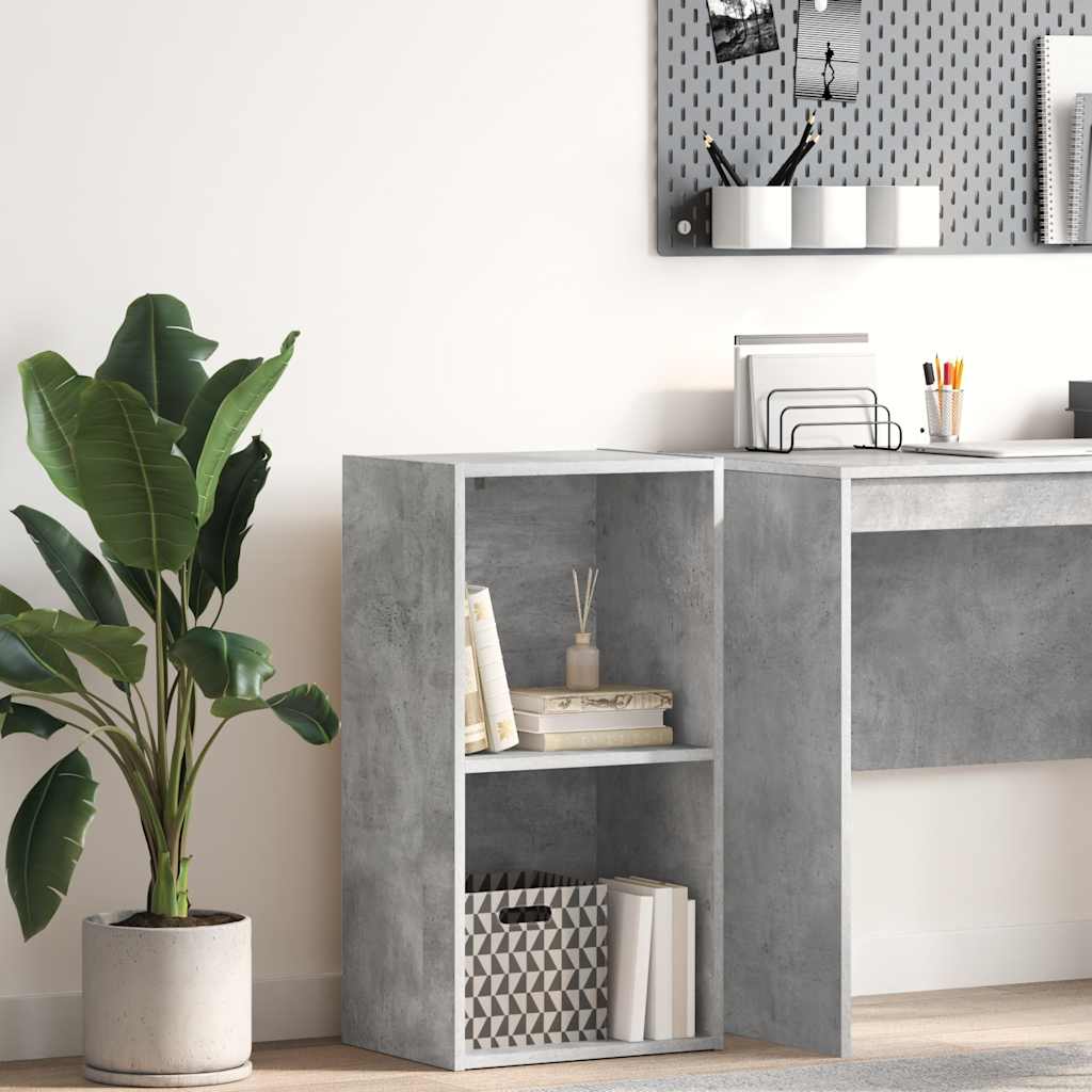 vidaXL Bookcase Concrete Grey 40x30x76,5 cm Engineered Wood
