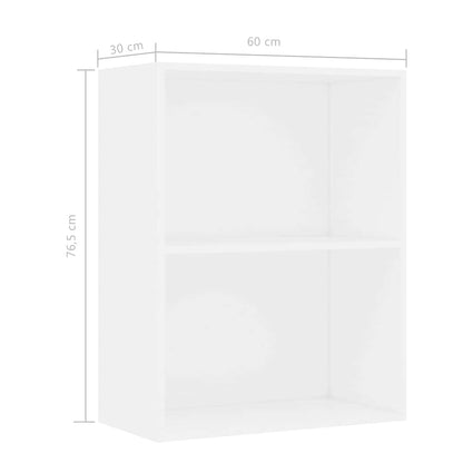 vidaXL Bookcase White 60x30x76,5 cm Engineered Wood