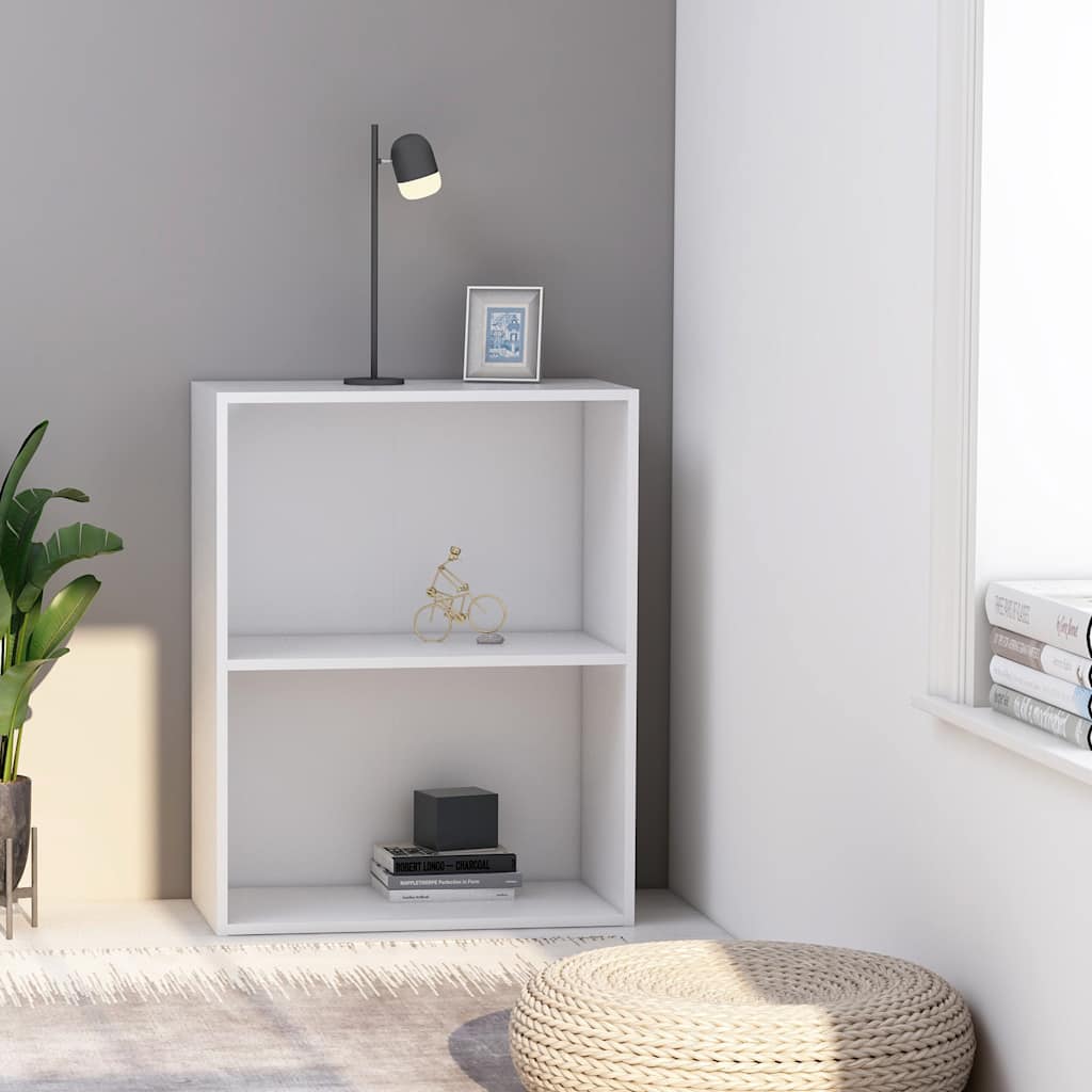 vidaXL Bookcase White 60x30x76,5 cm Engineered Wood
