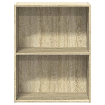 vidaXL Bookcase Sonoma Oak 60x30x76,5 cm Engineered Wood - Brown - Medium