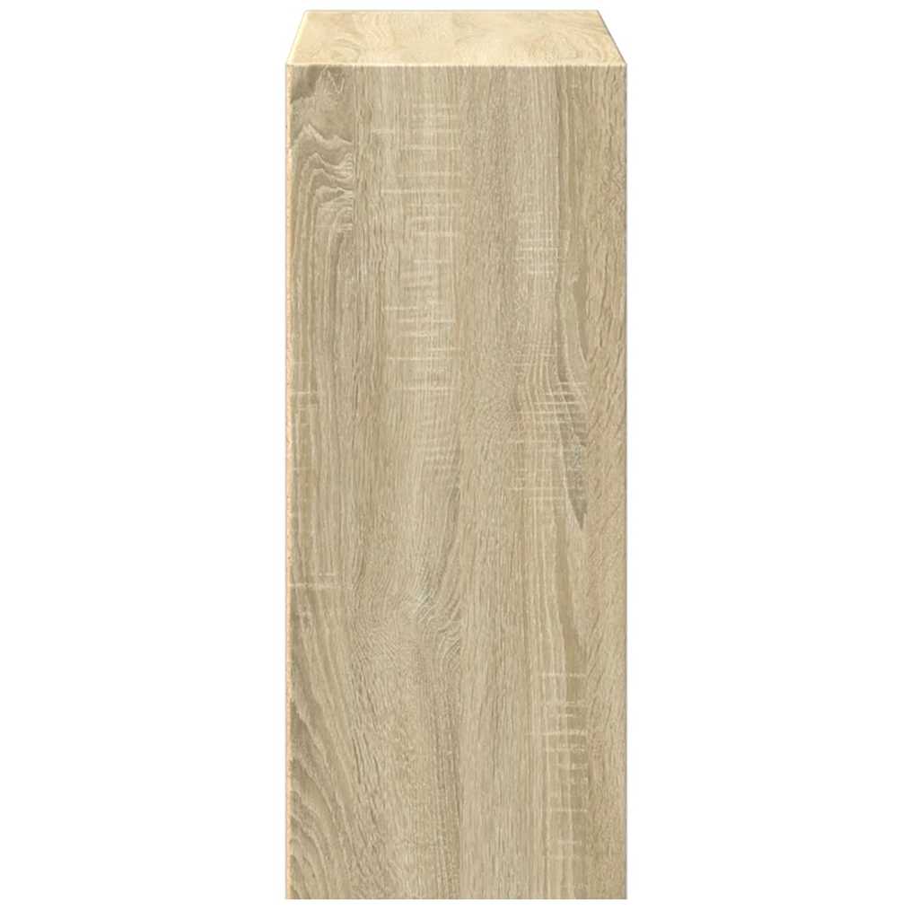 vidaXL Bookcase Sonoma Oak 60x30x76,5 cm Engineered Wood - Brown - Medium