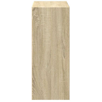 vidaXL Bookcase Sonoma Oak 60x30x76,5 cm Engineered Wood - Brown - Medium