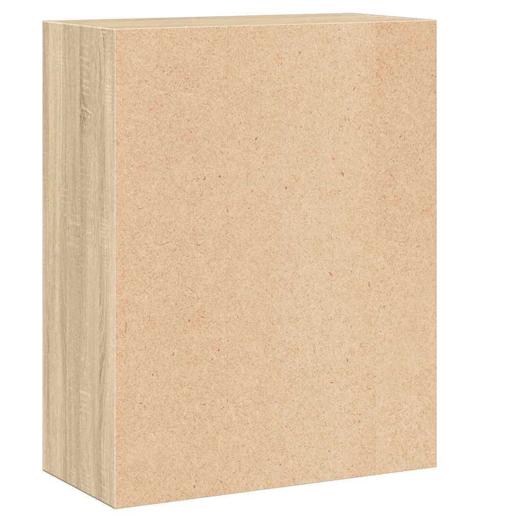 vidaXL Bookcase Sonoma Oak 60x30x76,5 cm Engineered Wood - Brown - Medium