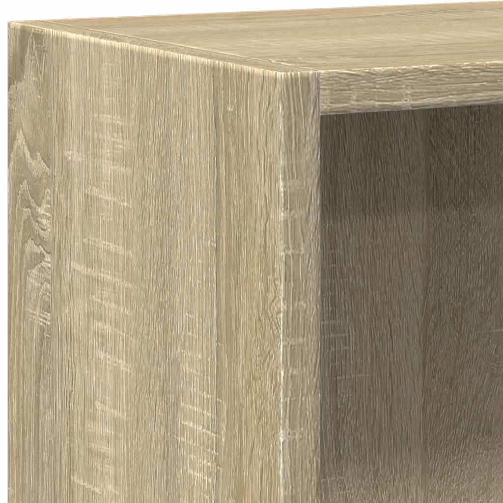 vidaXL Bookcase Sonoma Oak 60x30x76,5 cm Engineered Wood - Brown - Medium