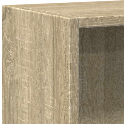 vidaXL Bookcase Sonoma Oak 60x30x76,5 cm Engineered Wood - Brown - Medium