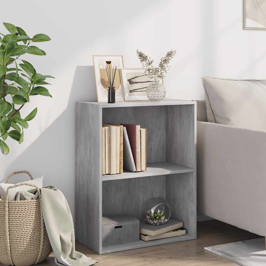 vidaXL Bookcase Concrete Grey 60x30x76,5 cm Engineered Wood