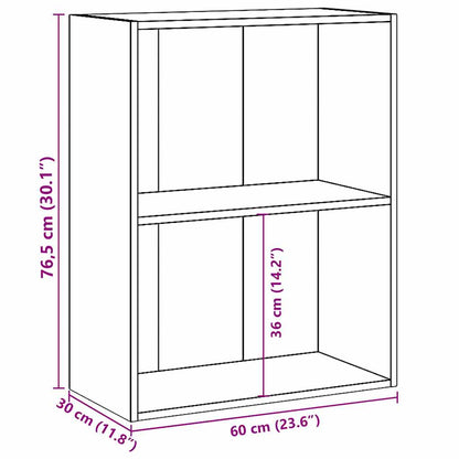 vidaXL Bookcase Concrete Grey 60x30x76,5 cm Engineered Wood
