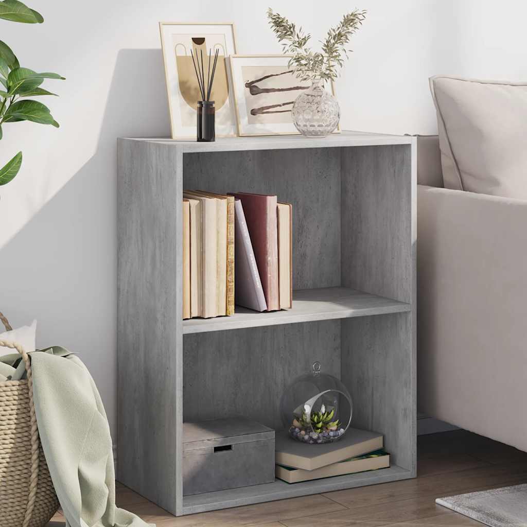 vidaXL Bookcase Concrete Grey 60x30x76,5 cm Engineered Wood