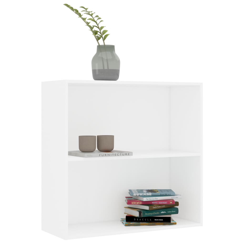 vidaXL Bookcase White 80x30x76,5 cm Engineered Wood