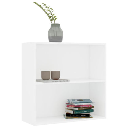 vidaXL Bookcase White 80x30x76,5 cm Engineered Wood
