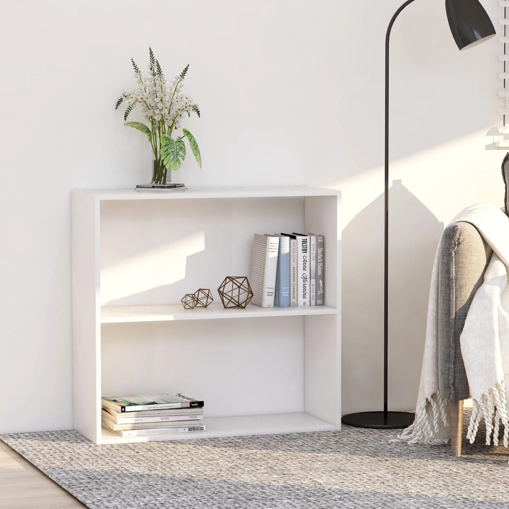 vidaXL Bookcase White 80x30x76,5 cm Engineered Wood