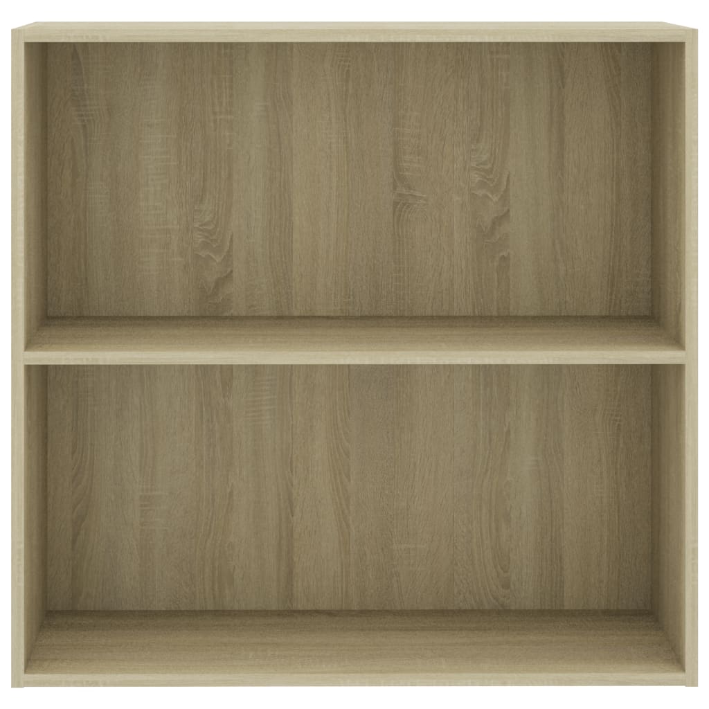 vidaXL Bookcase Sonoma Oak 80x30x76,5 cm Engineered Wood - Brown
