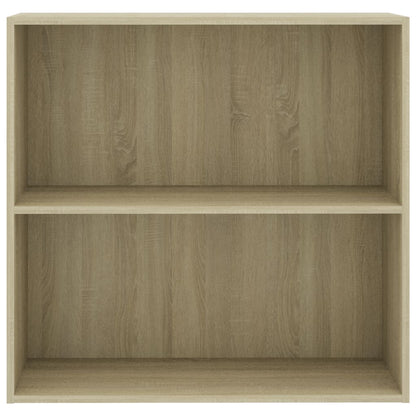 vidaXL Bookcase Sonoma Oak 80x30x76,5 cm Engineered Wood - Brown