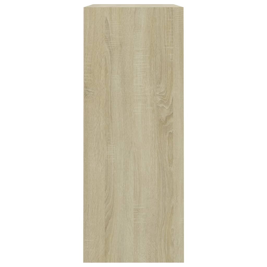 vidaXL Bookcase Sonoma Oak 80x30x76,5 cm Engineered Wood - Brown