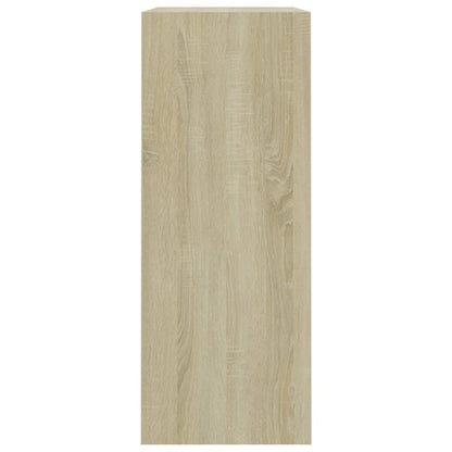 vidaXL Bookcase Sonoma Oak 80x30x76,5 cm Engineered Wood - Brown