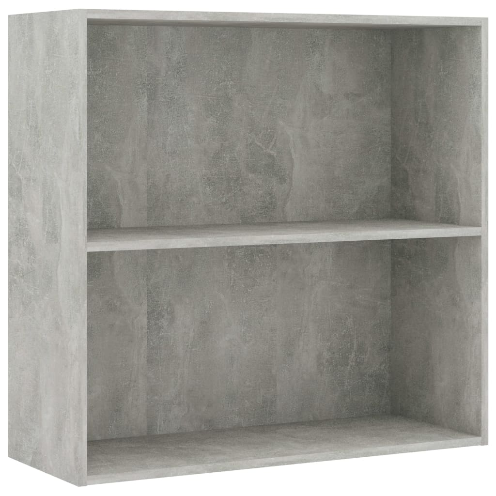 vidaXL Bookcase Concrete Grey 80x30x76,5 cm Engineered Wood