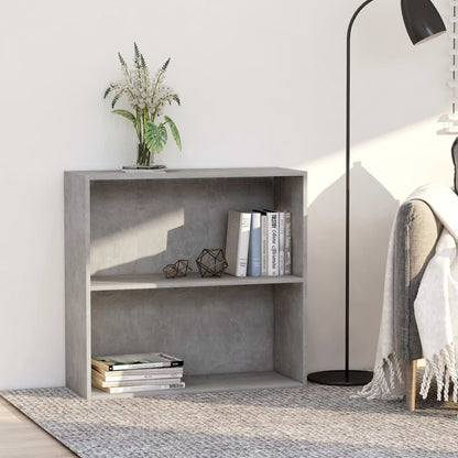 vidaXL Bookcase Concrete Grey 80x30x76,5 cm Engineered Wood