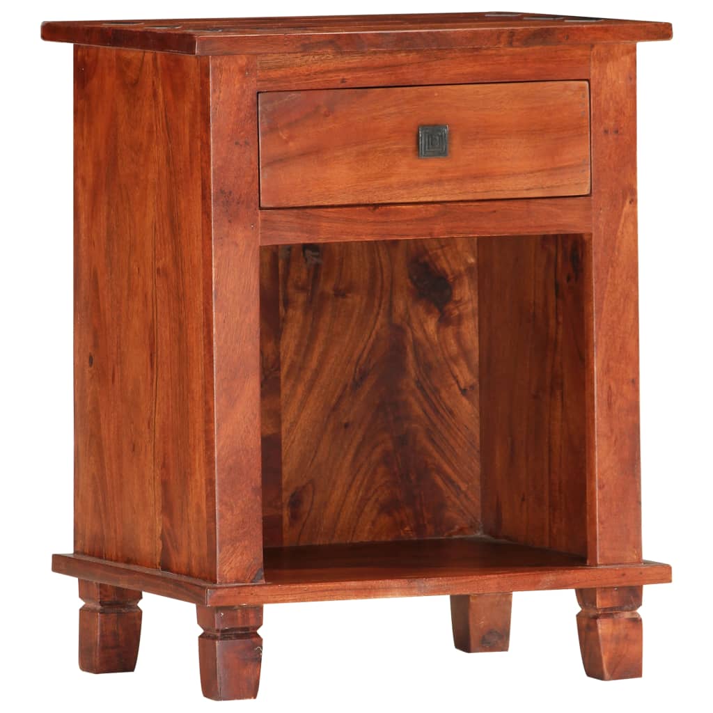 vidaXL Bedside Cabinet 40x30x50 cm Solid Acacia Wood - Brown