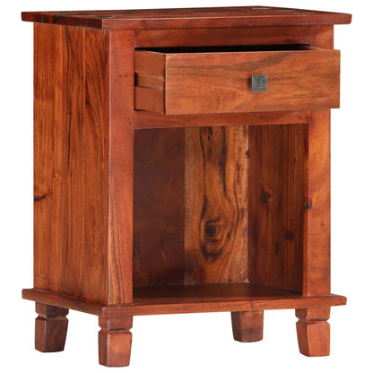 vidaXL Bedside Cabinet 40x30x50 cm Solid Acacia Wood - Brown