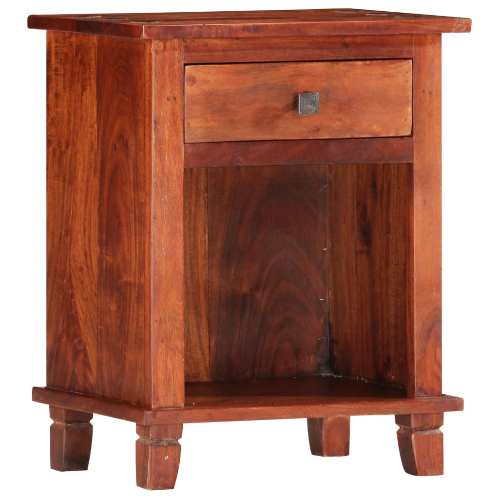 vidaXL Bedside Cabinet 40x30x50 cm Solid Acacia Wood - Brown