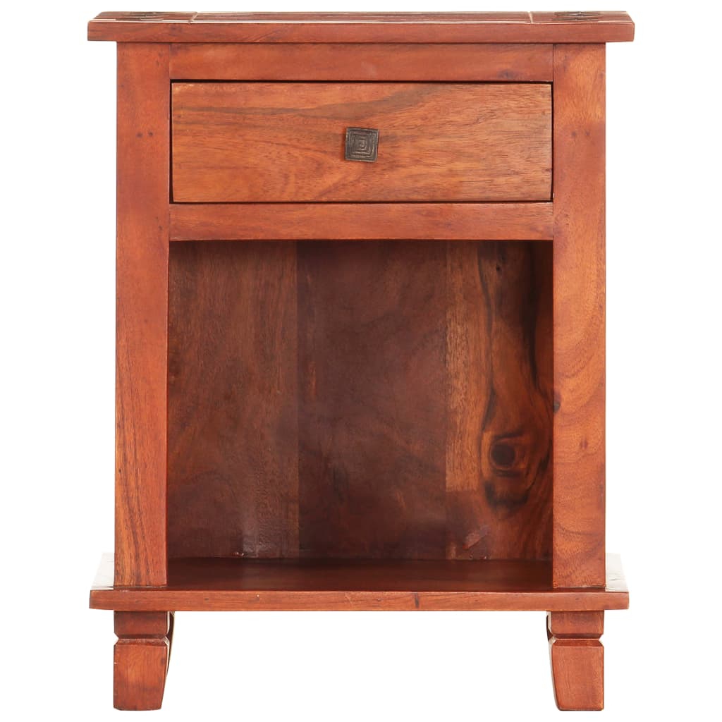 vidaXL Bedside Cabinet 40x30x50 cm Solid Acacia Wood - Brown