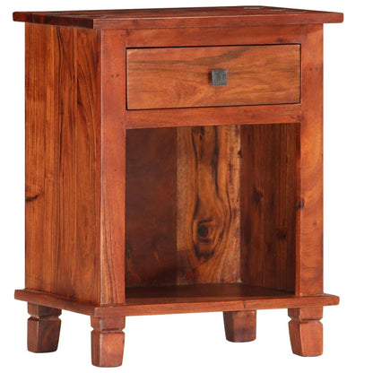 vidaXL Bedside Cabinet 40x30x50 cm Solid Acacia Wood - Brown