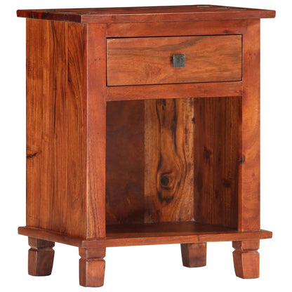 vidaXL Bedside Cabinet 40x30x50 cm Solid Acacia Wood - Brown