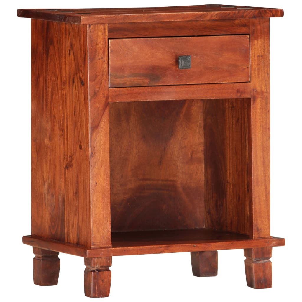 vidaXL Bedside Cabinet 40x30x50 cm Solid Acacia Wood - Brown
