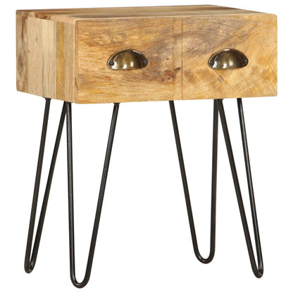 vidaXL Bedside Cabinet 40x30x50 cm Solid Mango Wood - Brown - 60434